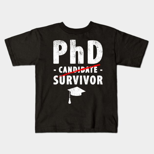 PhD survivor Kids T-Shirt by captainmood